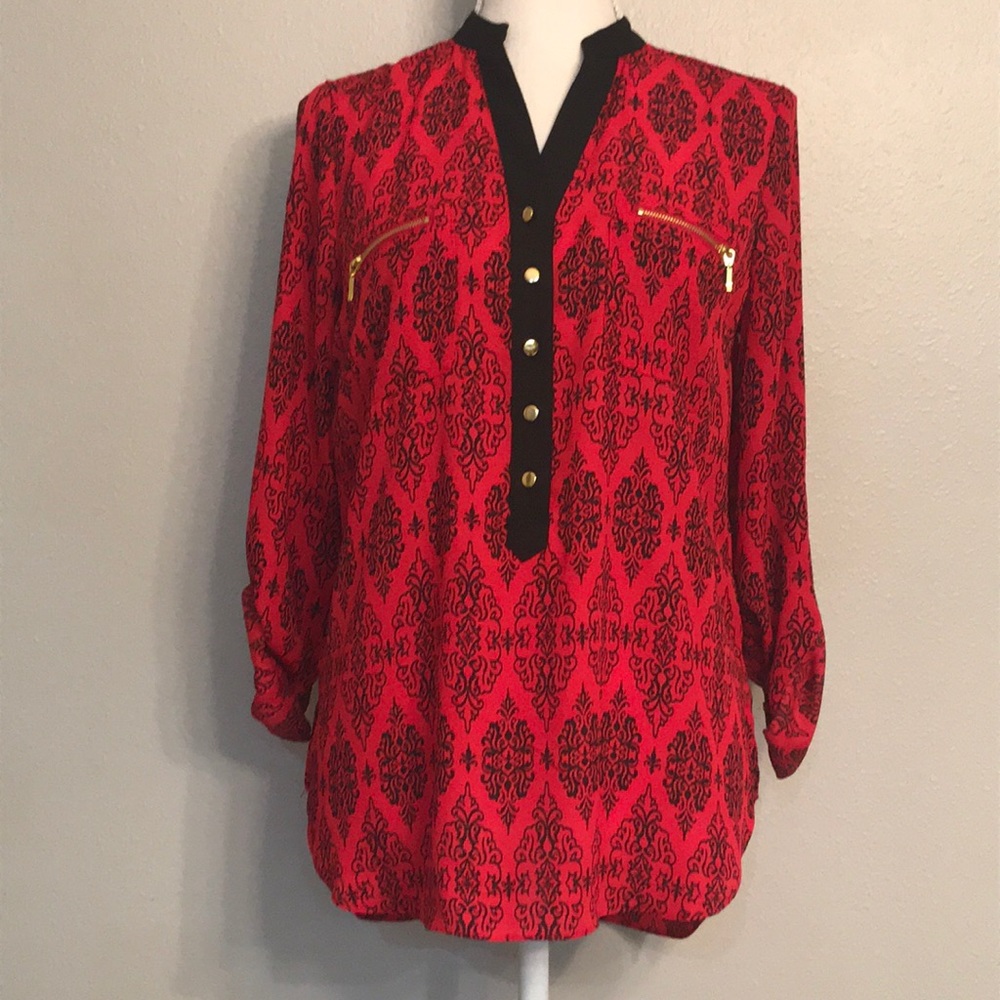 My Michelle Red/Black Blouse